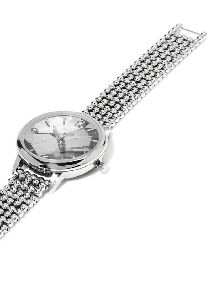 ماكسل ساعة يد بعقارب وسوار معدني طراز MX309 - قياس 32 مم - لون فضي للنساء - Image 3