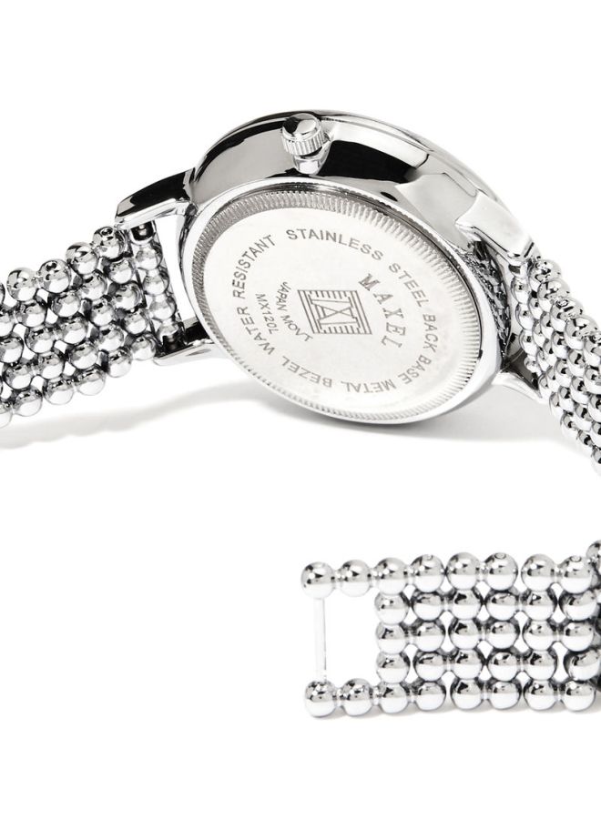 ماكسل ساعة يد بعقارب وسوار معدني طراز MX309 - قياس 32 مم - لون فضي للنساء - Image 2