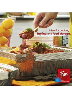 Fun Pack Of 10 Indispensable Aluminium Food Container Silver 800ml  - Image 4