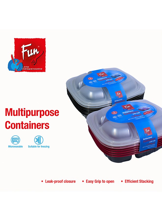 Fun Pack of 5 Disposable Containers And lids  - Image 4