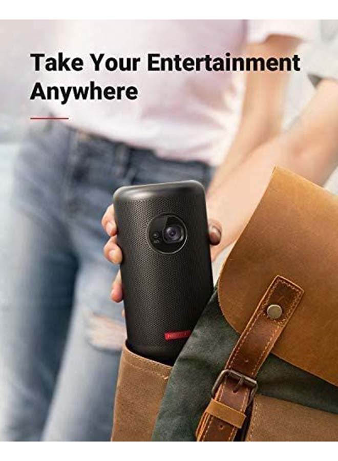 Nebula - Anker Apollo, Wi-Fi Mini Projector, 200 ANSI Lumen Portable Projector, 6W Speaker, Movie Projector, 100 Inch Picture, 4-Hour Video Playtime, Outdoor Projector-Watch Anywhere D2423 Black - Image 1