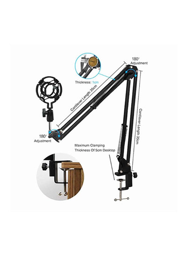 5-Piece Studio Recording Condenser Microphone Kit Black - Image 3