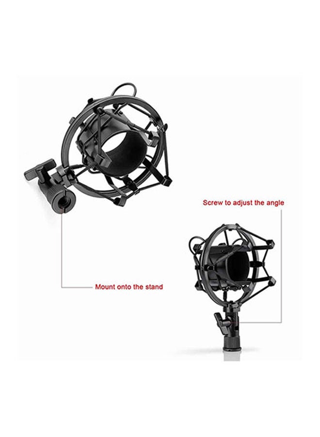 5-Piece Studio Recording Condenser Microphone Kit Black - Image 4