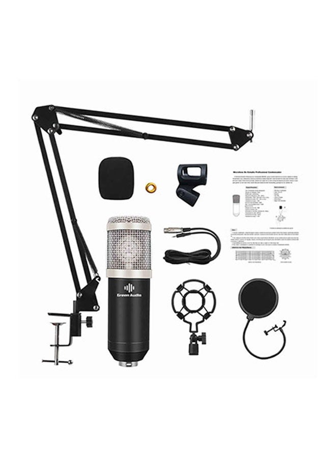 5-Piece Studio Recording Condenser Microphone Kit Black/Silver - Image 3