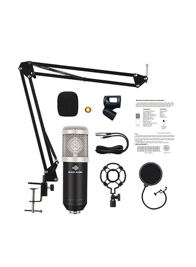 5-Piece Studio Recording Condenser Microphone Kit Black/Silver - Image 1