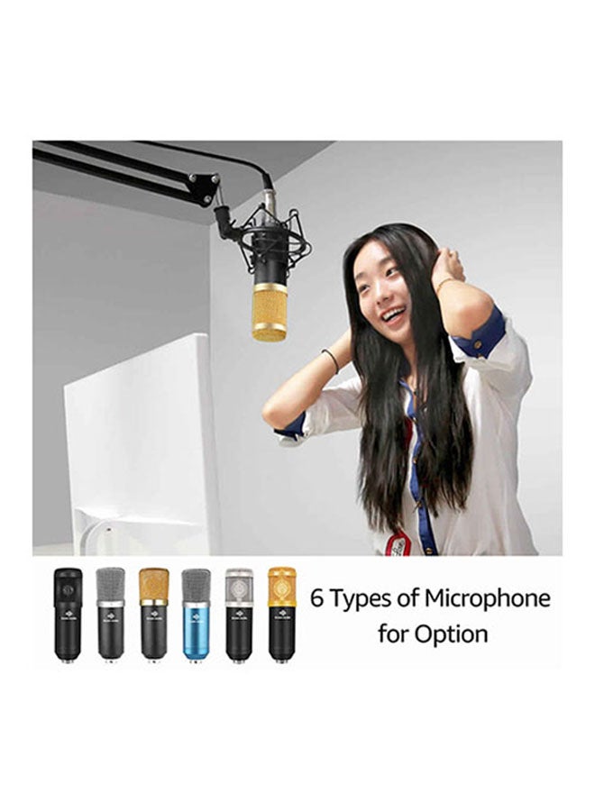 5-Piece Studio Recording Condenser Microphone Kit Black/Silver - Image 5