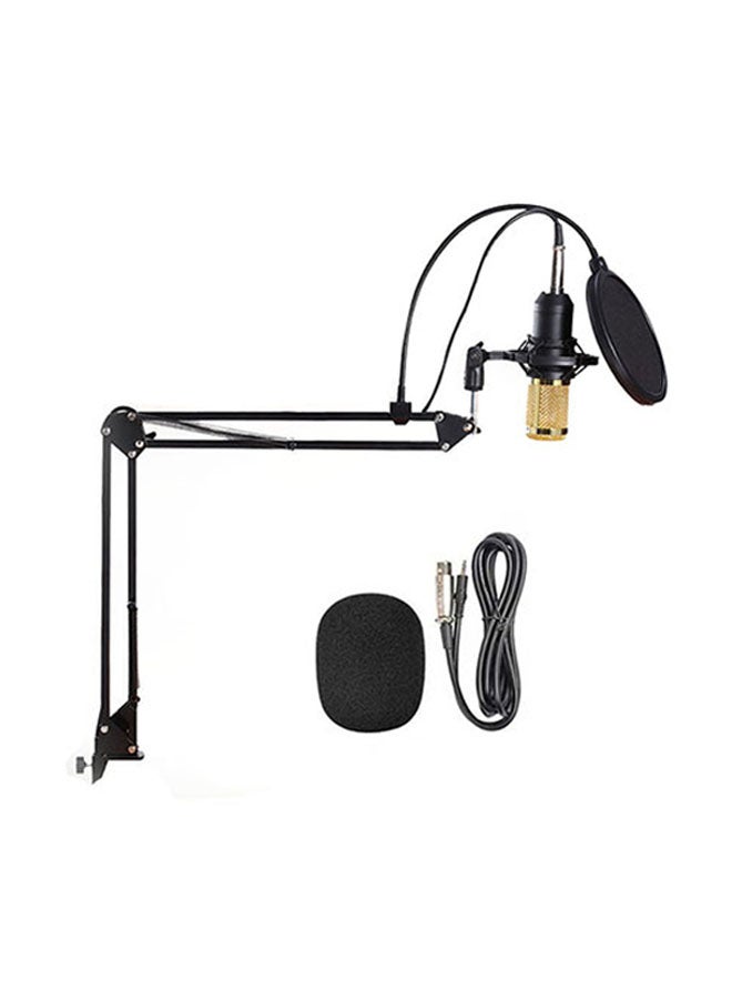Generic - 5-Piece Studio Recording Condenser Microphone Kit Black/Gold - Image 1