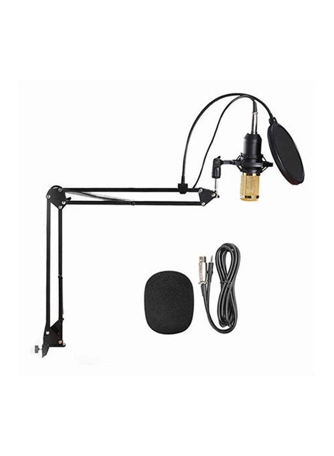 Generic - 5-Piece Studio Recording Condenser Microphone Kit Black/Gold - Image 1