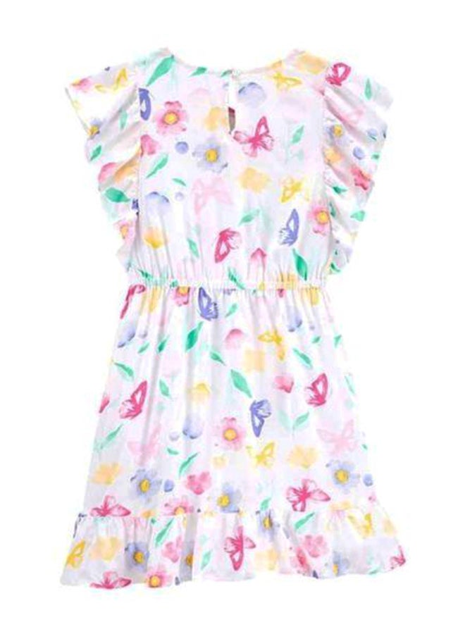carter's Floral Printed Wrap Dress white/pink/green - Image 2