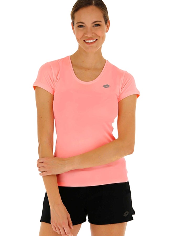 LOTTO Smart Round Neck T-Shirt Pink - Image 1
