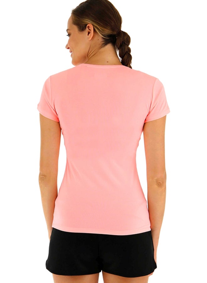 LOTTO Smart Round Neck T-Shirt Pink - Image 2