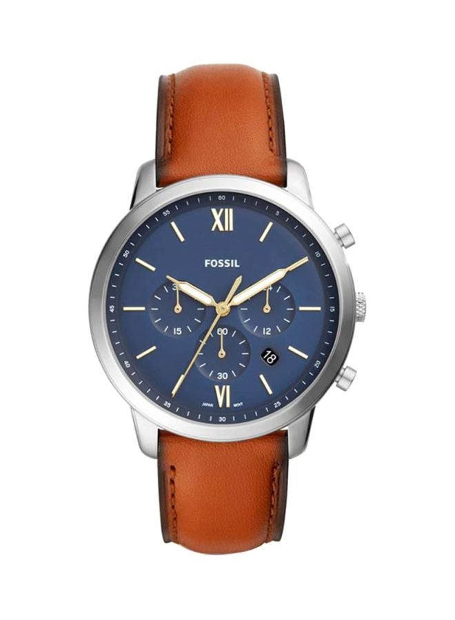 FOSSIL Men's Analog Round Wrist Watch With Leather Strap FS5453  - Image 1