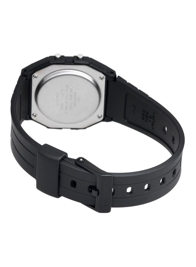 Men's Water Resistant Digital Watch F-91W-1D - 38 mm - Black