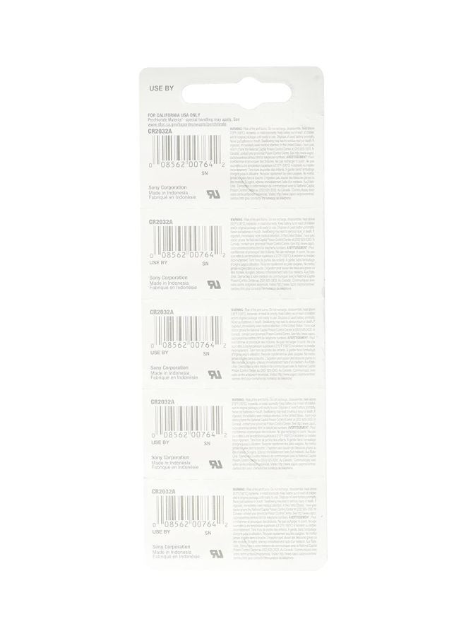 Sony - 5-Piece Lithium 3V Batteries CR2032 Set - Image 1