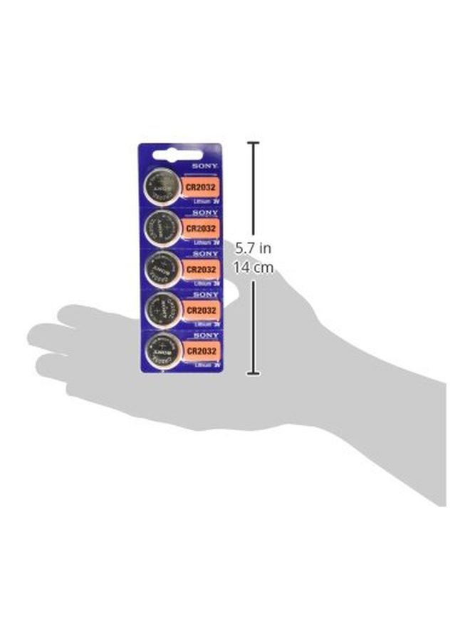 Sony - 5-Piece Lithium 3V Batteries CR2032 Set - Image 1