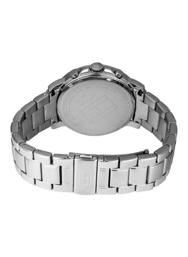 Men's Kegan Round Shape Stainless Steel Analog Wrist Watch 44 mm - Silver - 1791293