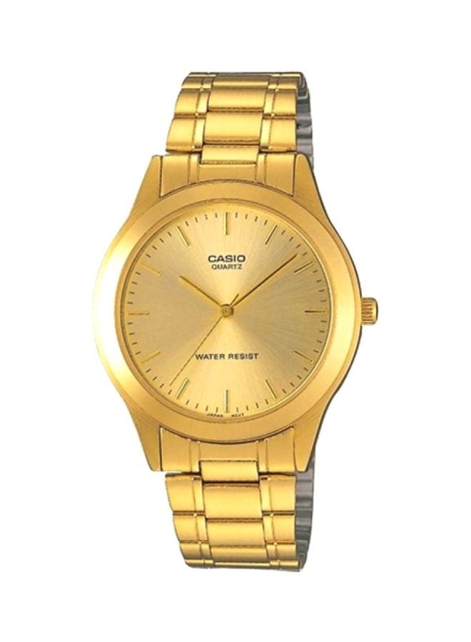 CASIO Men's Water Resistant Analog Watch MTP-1128N-9ARDF - 36 mm - Gold - Image 1