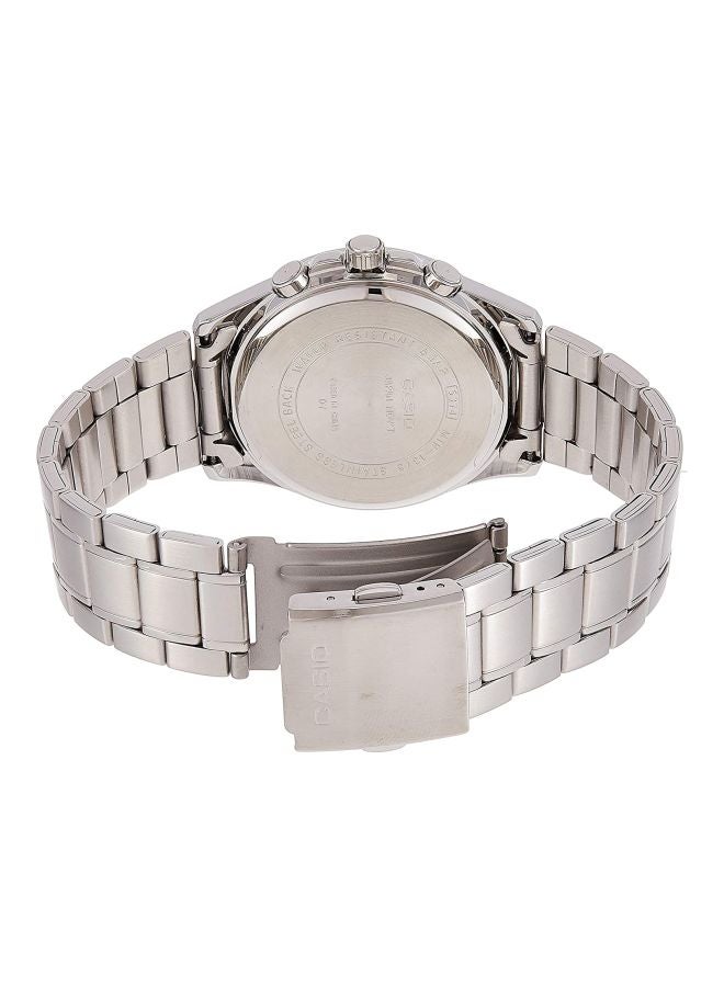 كاسيو ساعة يد إنتايسر بعقارب طراز MTP-1375D-7A2VDF - 49 مم - فضي للرجال - Image 2