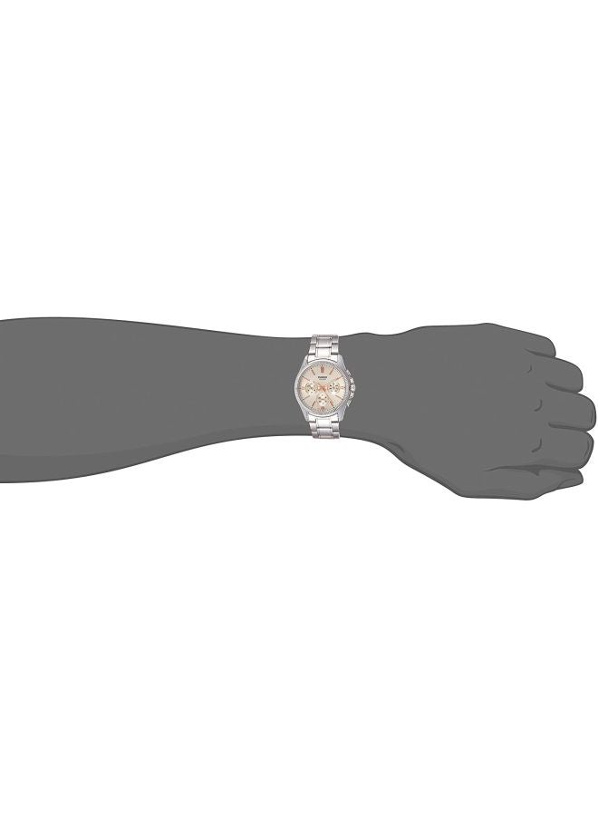 كاسيو ساعة يد إنتايسر بعقارب طراز MTP-1375D-7A2VDF - 49 مم - فضي للرجال - Image 5