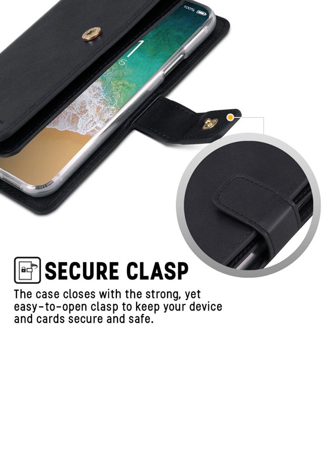 GOOSPERY Leather Protective Case Cover For iPhone X/XS Black  - Image 4