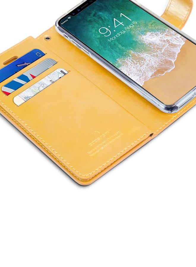 GOOSPERY Leather Protective Case Cover For iPhone X/XS Gold  - Image 2