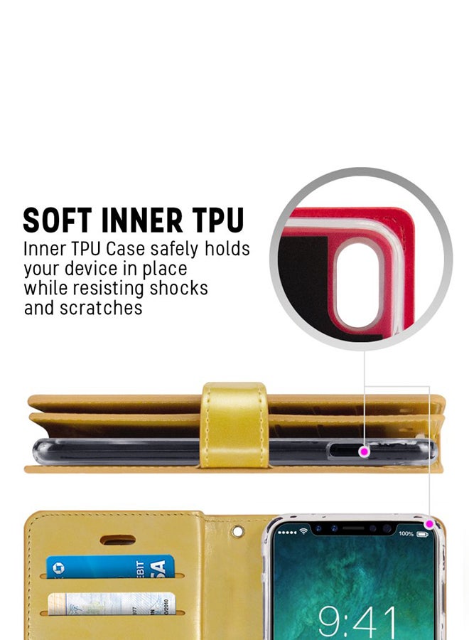 GOOSPERY Leather Protective Case Cover For iPhone 11 Gold  - Image 5