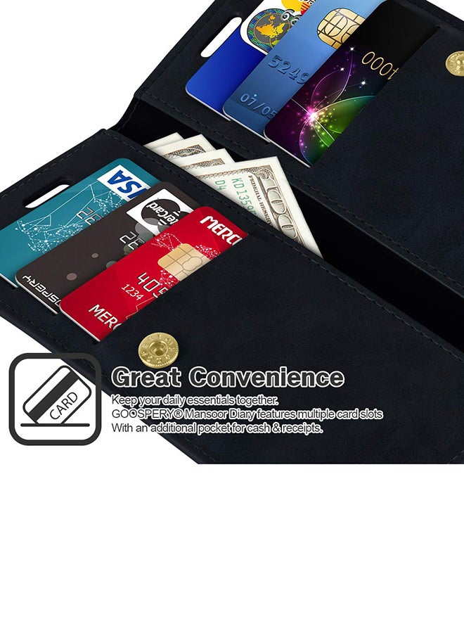 GOOSPERY Leather Protective Case Cover For iPhone 11 Pro Navy - Image 3