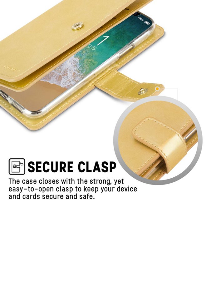GOOSPERY - Leather Protective Case Cover For iPhone 11 Pro Max Gold - Image 1