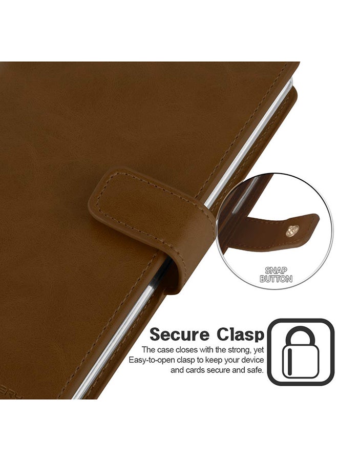 GOOSPERY Leather Protective Case Cover For Samsung Galaxy Note 10 Brown  - Image 4
