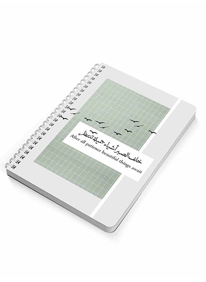 LOWHA - After Patience Awaits  A5 Spiral Notebook For School Or Business Note Taking With 60 Sheets Multicolour - Image 1