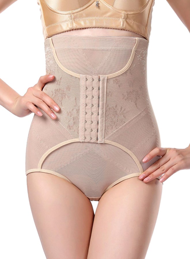 جوي شيك ملابس تنحيف جيدة التهوية بنقشة الزهور بيج - Image 1