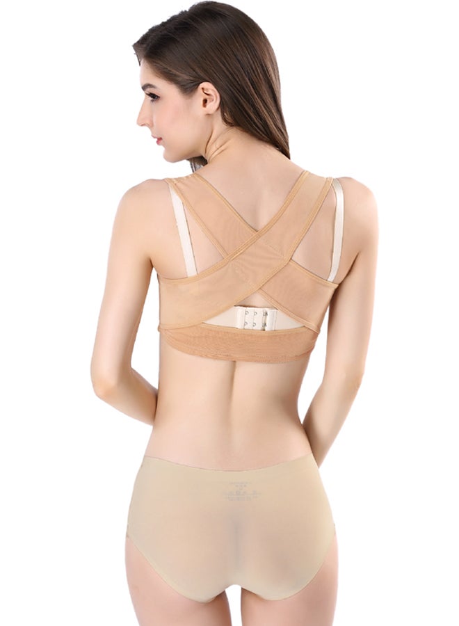 جوي شيك ملابس تنحيف لتصحيح وضعية الجسم ومزودة بخطافات للإغلاق بيج - Image 2