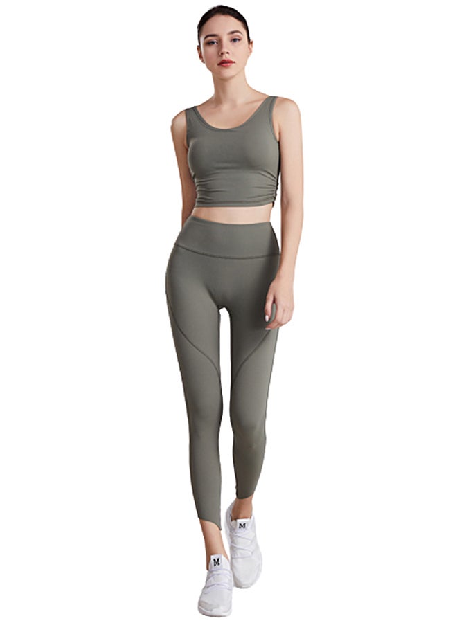 Joychic - Solid Sports Leggings Green - Image 1