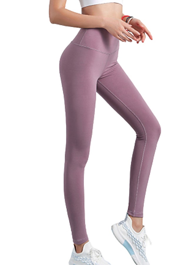 جوي شيك بنطال ضيق بخصر عال وردي - Image 1