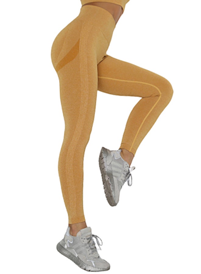 Joychic Solid Leggings Yellow - Image 3