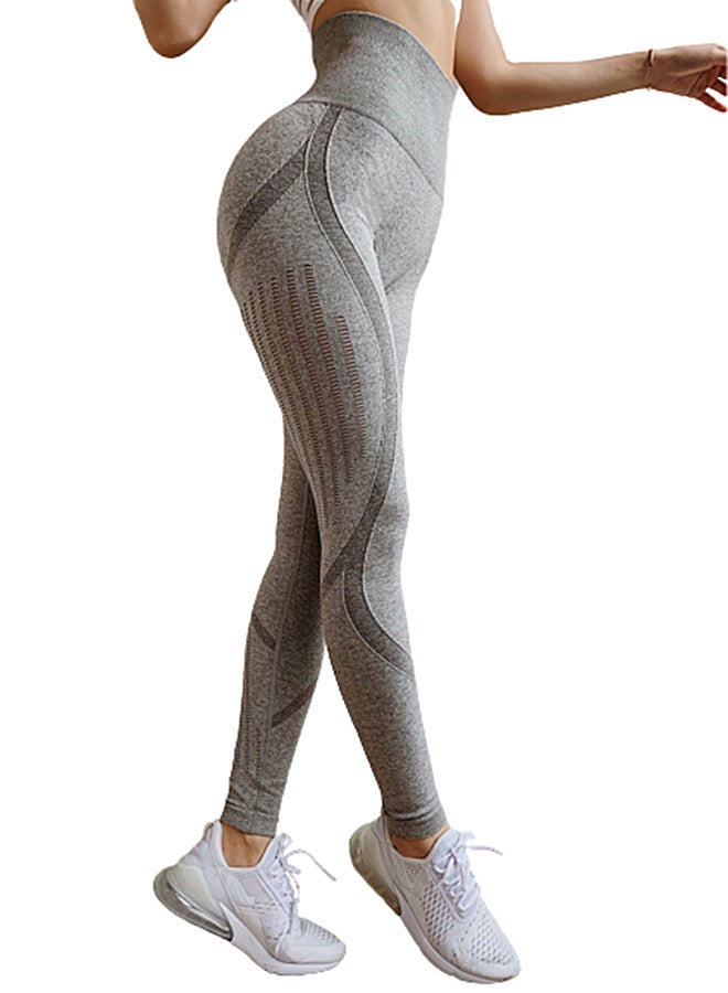 Joychic High Waist Printed Training Leggings Grey  - Image 1