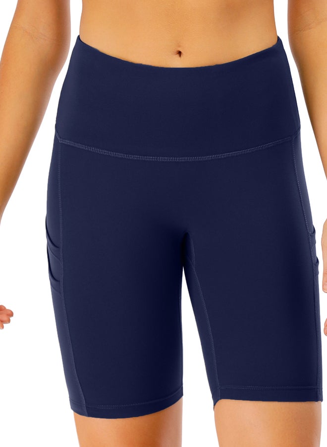 جوي شيك شورت تدريب بتفاصيل الخياطة أزرق - Image 3