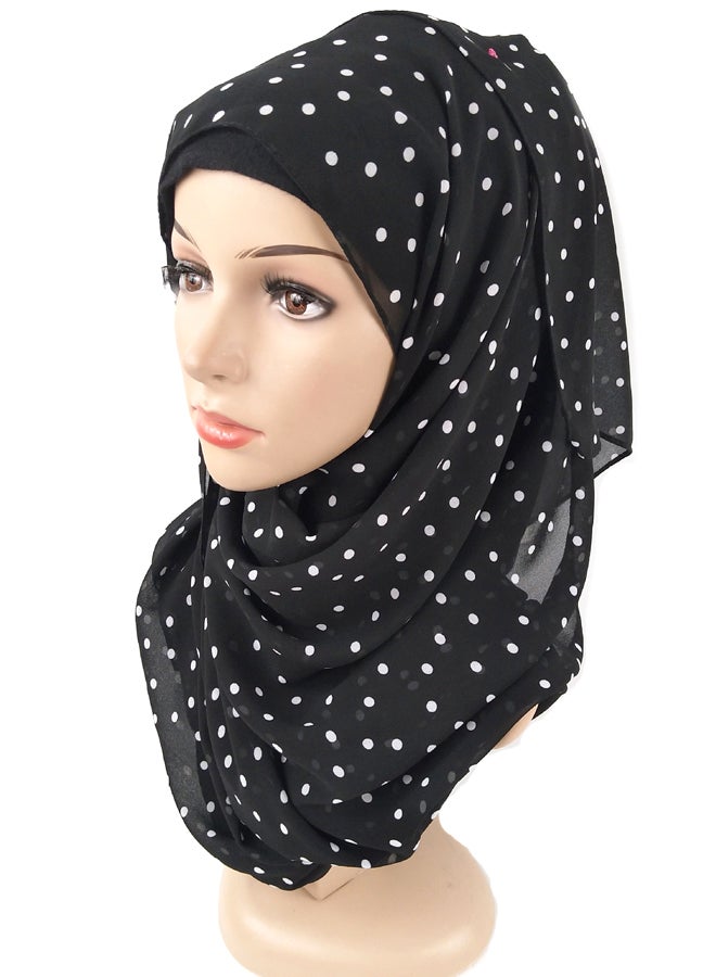 Joychic - Polka Dot Scarf Black - Image 1