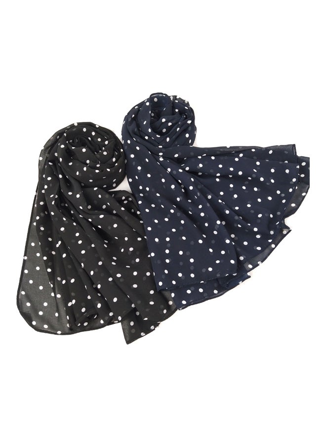 Joychic - Polka Dot Scarf Black - Image 1