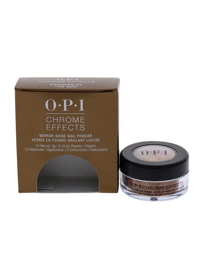أو بي آي مسحوق أظافر كروم إيفيكتس بتأثير لامع وعاكس برونزي باي ذا صن