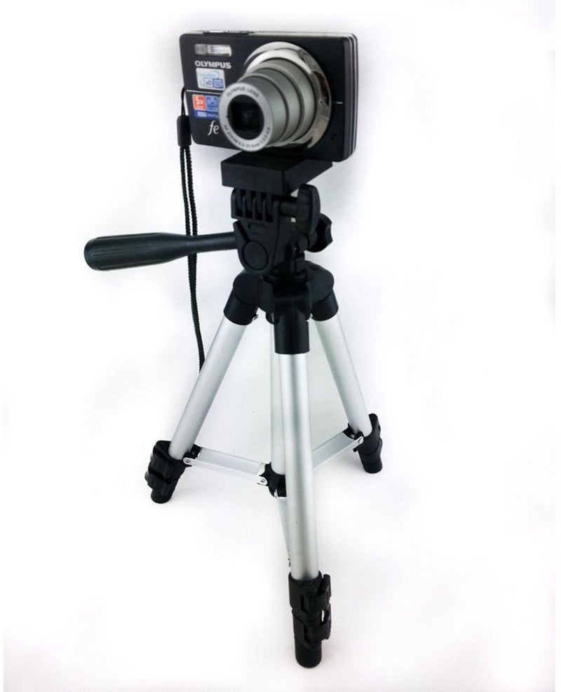 Professional Camera Tripod With Bag Silver/Black - Image 3