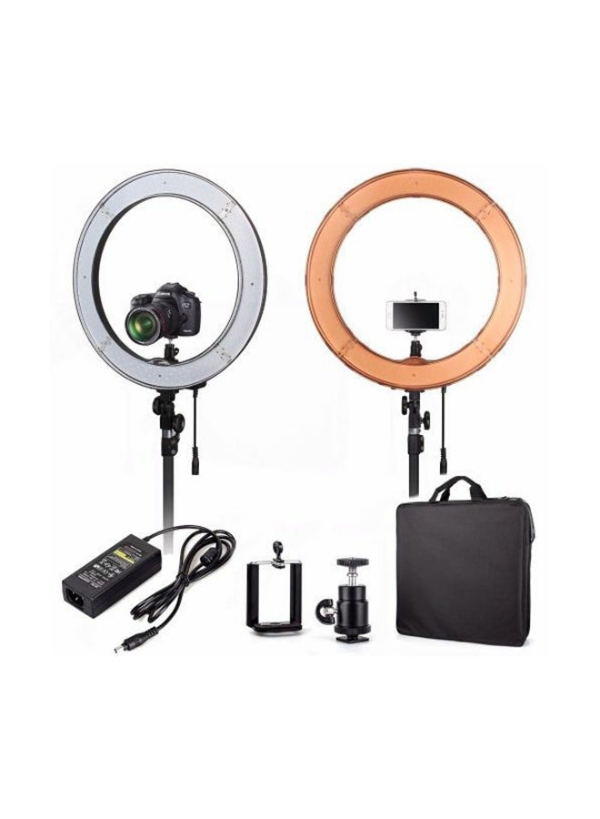 طقم مكون من حلقة إضاءة LED للتصوير الفوتوغرافي أسود - Image 1