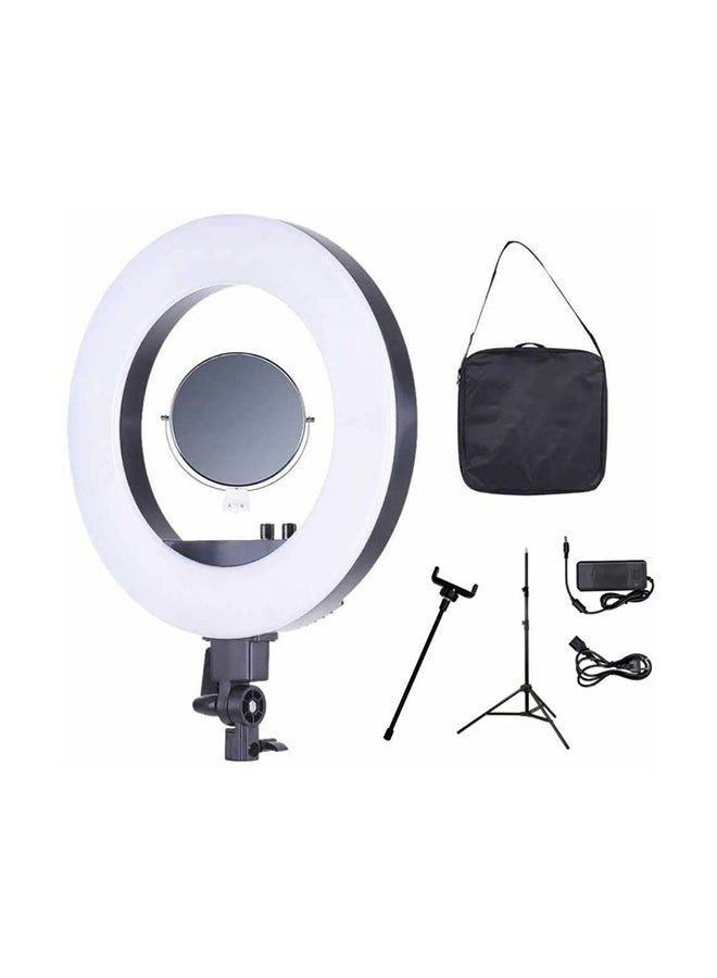 مصباح LED حلقي للكاميرا أسود/ أبيض - Image 1