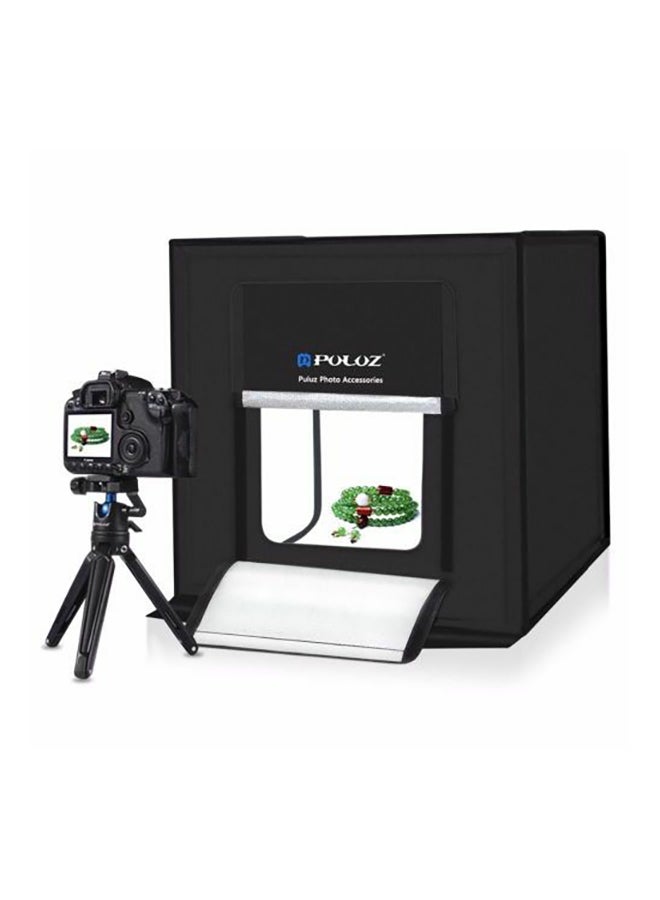 بولوز صندوق إضاءة ناعمة قابل للطي ومخصص للتصوير الفوتوغرافي في الستوديو 40x40x40Ø³Ù†ØªÙŠÙ…ØªØ± أسود/فضي  - Image 1