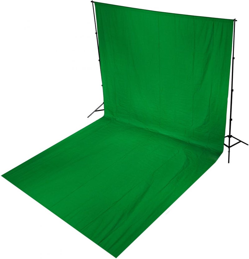 Chromakey Photography Muslin Backdrop Green/Black - Image 2