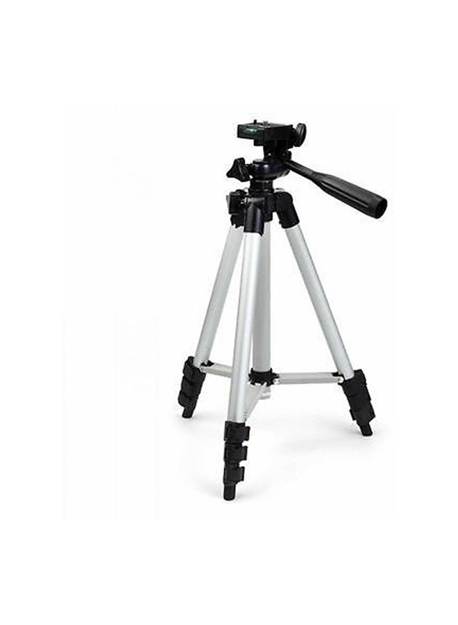 Telescopic Camera Tripod Stand Holder Silver/Black - Image 1