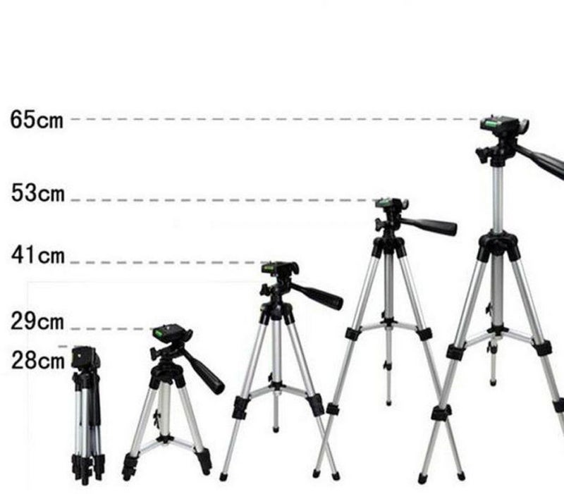 2-Piece Camera Tripod With Mobile Holder Set Silver/Black - Image 2