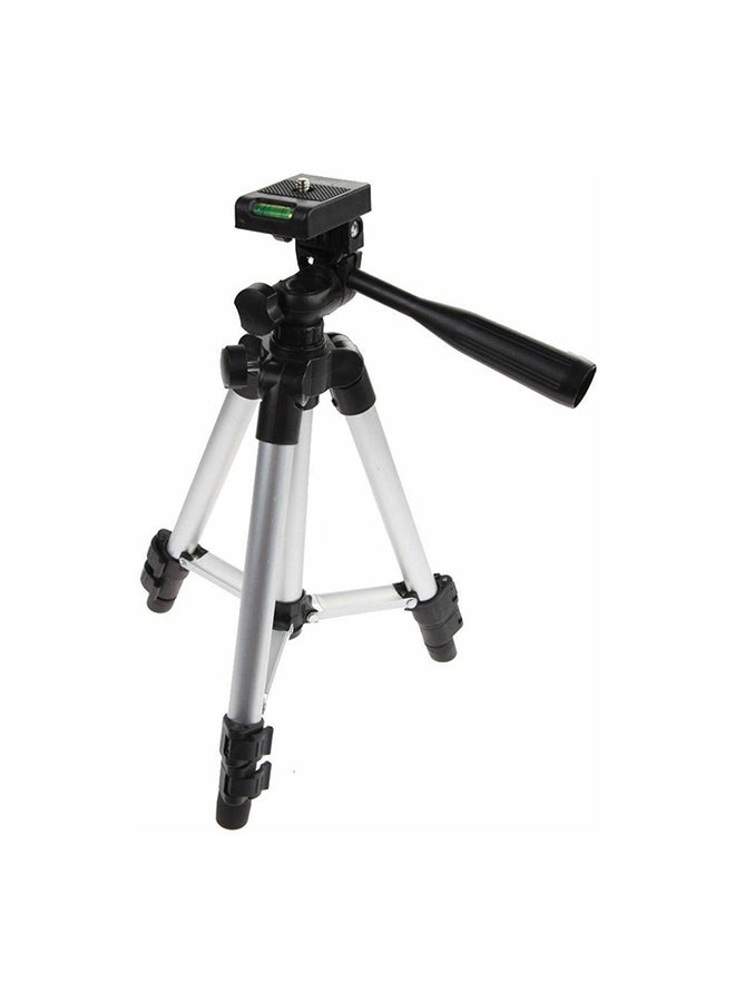 2-Piece Camera Tripod With Mobile Holder Set Silver/Black - Image 1