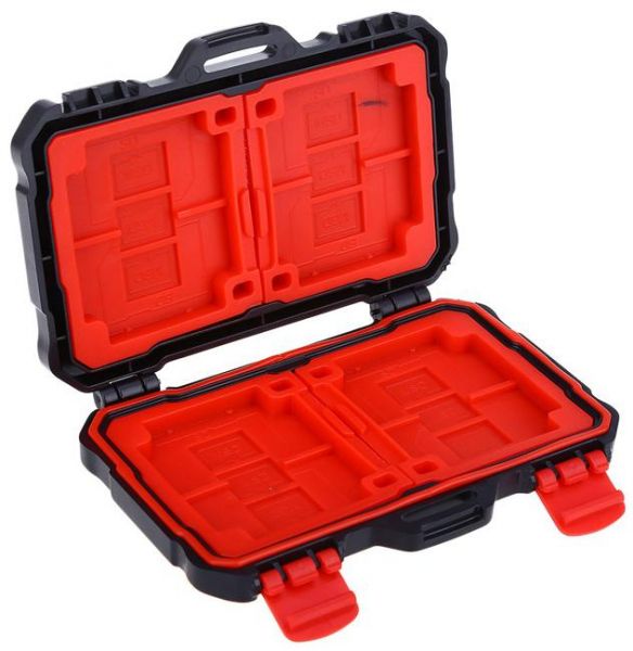 Lynca Waterproof Memory Card Case Black/Red  - Image 3