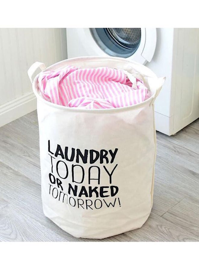 Deals for Less - Printed Laundry Basket White/Black Standard - Image 1